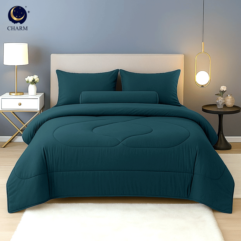 ชุดผ้าปูที่นอน 3.5 ฟุต 4 ชิ้น CHARM สี EMERALD GREEN คอลเลคชั่น CLASSIC